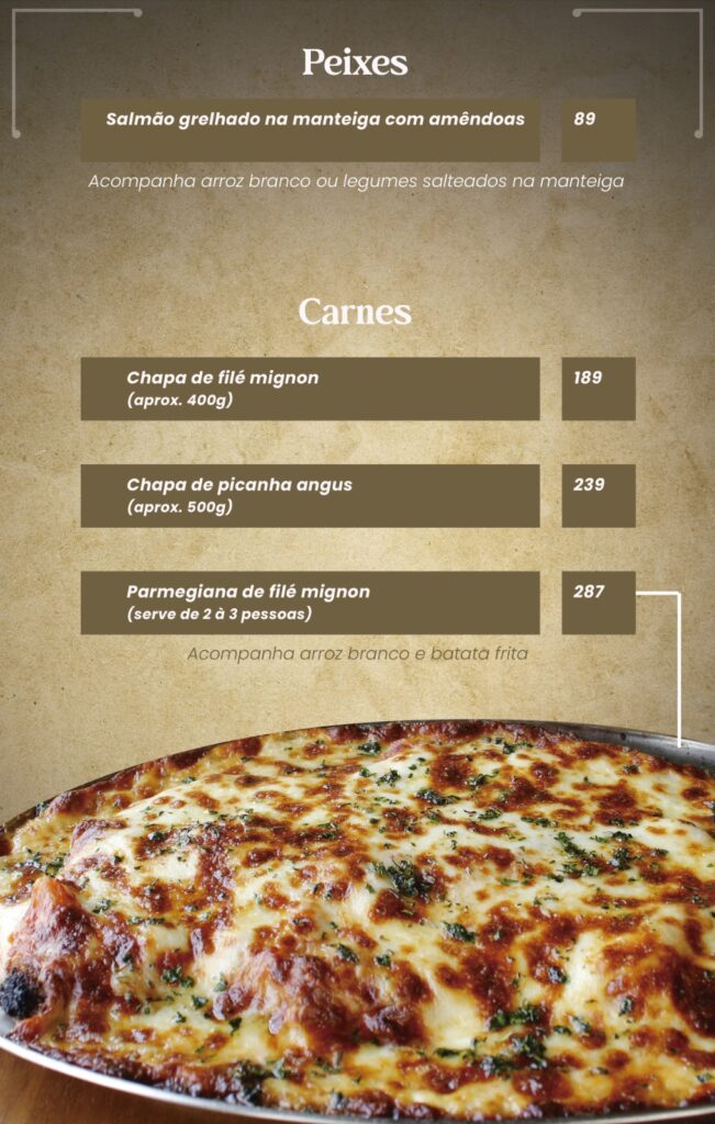 Peixes e Carnes - Brio